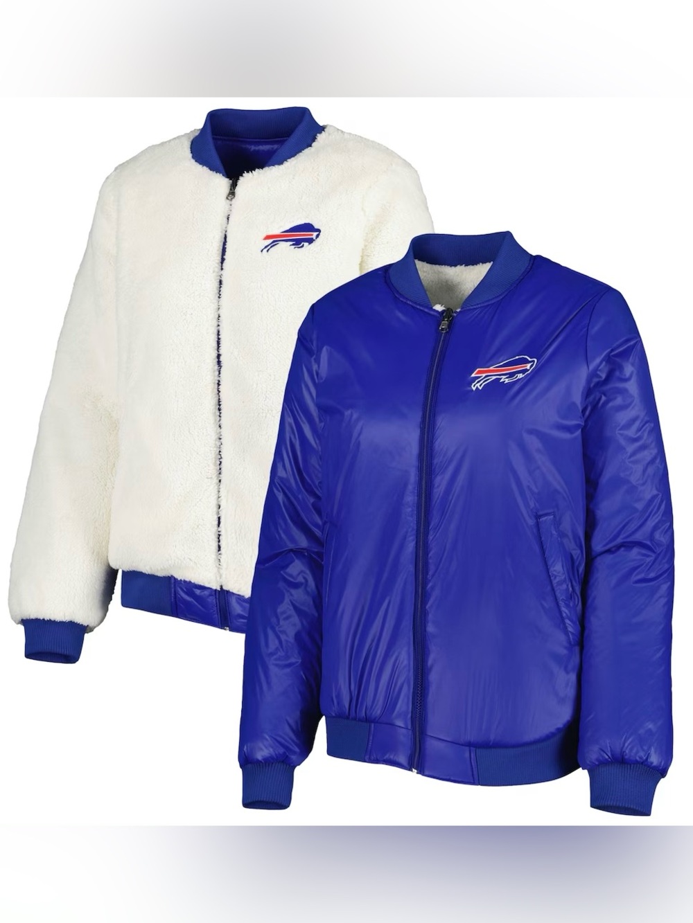$114 Womens G-III 4Her Carl Banks Buffalo Bills Switchback Reversible Jacket 2XL